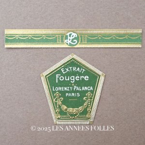 画像: アンティーク パフュームラベル EXTRAIT FOUGERE - LORENZY PALANCA PARIS -