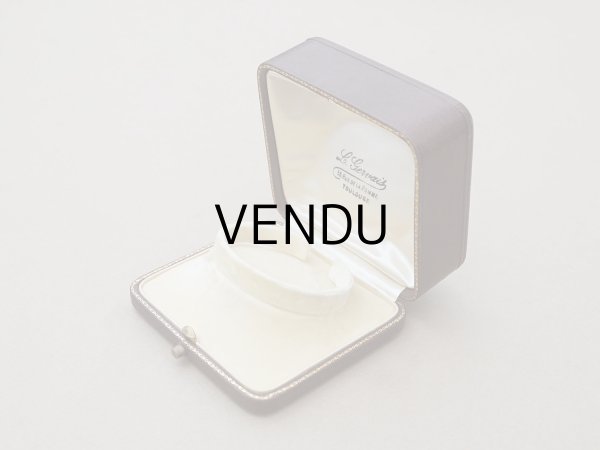 画像3: アンティーク 金彩入り 本革製 ジュエリーボックス ボルドー ブレスレット用 (3)