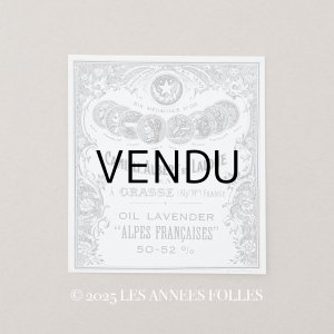 画像: アンティーク パフュームラベル OIL LAVENDER ALPES FRANCAISE - CAMILLE ALBERT ET LALOUE -