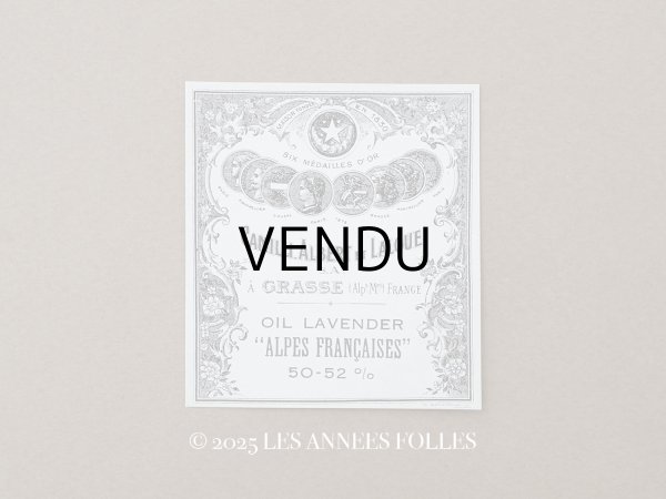 画像1: アンティーク パフュームラベル OIL LAVENDER ALPES FRANCAISE - CAMILLE ALBERT ET LALOUE - (1)