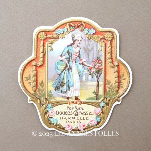 画像: アンティーク パフュームラベル PARFUM DOUCES CARESSES - HARMELLE PARIS -
