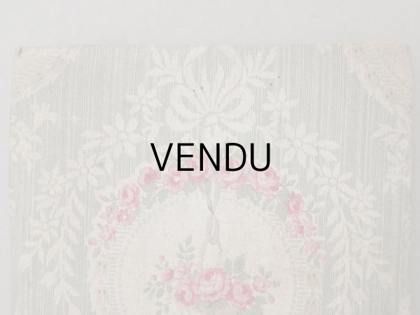 画像3: アンティーク 薔薇の花かごのメダイヨン カルトナージュボックス オリーブグリーン (3)