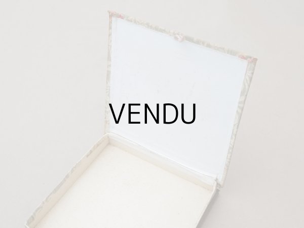 画像10: アンティーク 薔薇の花かごのメダイヨン カルトナージュボックス オリーブグリーン (10)