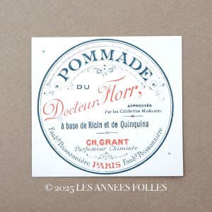 画像: アンティーク パフュームラベル POMMADE DU Docteur Florr - CH.GRANT PARIS - 