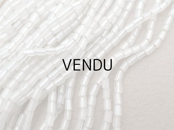 画像4: アンティーク シードビーズ 半透明＆シルバー ガラス製 1cm=4粒 36g (4)