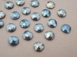 画像4: アンティーク モノグラム入り ガラスビーズ メタリックブルー 11mm 24ピースのセット  (4)