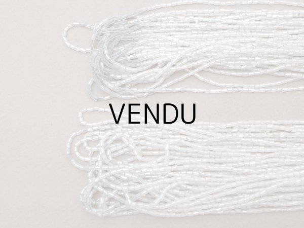 画像6: アンティーク シードビーズ 半透明＆シルバー ガラス製 1cm=4粒 36g (6)