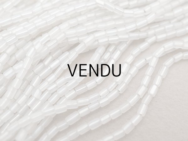 画像3: アンティーク シードビーズ 半透明＆シルバー ガラス製 1cm=4粒 36g (3)