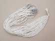 画像2: アンティーク シードビーズ 半透明＆シルバー ガラス製 1cm=4粒 36g (2)