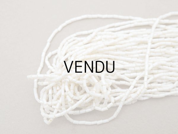 画像4: アンティーク シードビーズ 生成り エクリュ 1cm=4粒 27g (4)