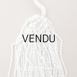 画像: アンティーク シードビーズ 半透明＆シルバー ガラス製 1cm=4粒 36g