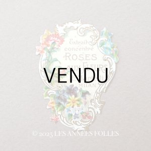 画像: アンティーク パフュームラベル EXTRAIT CONCENTRE ROSES AUX FLEURS - E.MARTILLI MILAN -