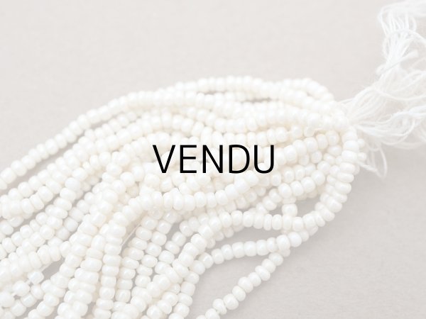 画像4: アンティーク シードビーズ 生成り エクリュ 1cm=8粒  (4)