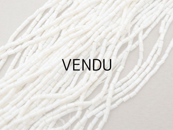 画像3: アンティーク シードビーズ 生成り エクリュ 1cm=4粒 27g (3)