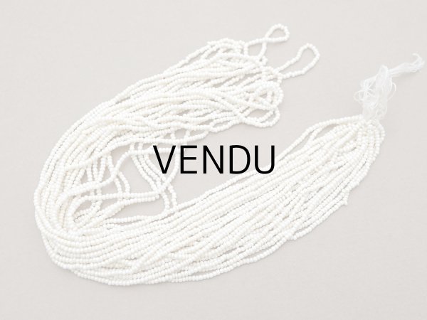 画像2: アンティーク シードビーズ 生成り エクリュ 1cm=8粒  (2)