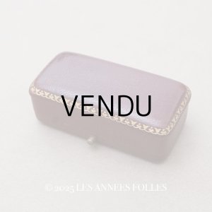 画像: アンティーク 本革製 ジュエリーボックス 金彩入り ボルドー エパングル