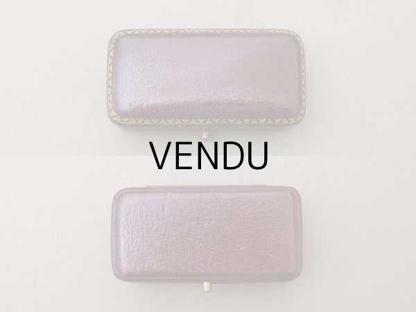 画像6: アンティーク 本革製 ジュエリーボックス 金彩入り ボルドー エパングル (6)