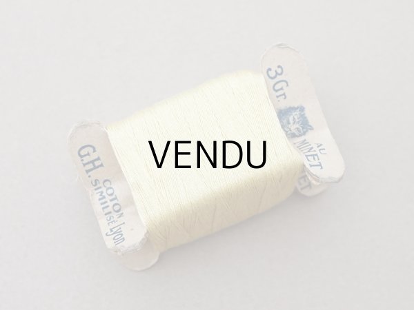 画像5: アンティーク  猫の糸巻き ボルドー レモン色 - AU MINET - (5)