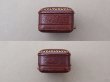 画像8: アンティーク 本革製 ジュエリーボックス 金彩入り ボルドー エパングル (8)