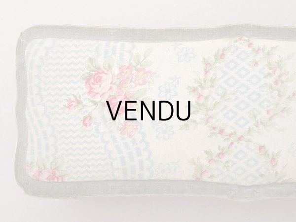 画像4: アンティーク グローブボックス 薔薇模様のカルトナージュボックス　 (4)