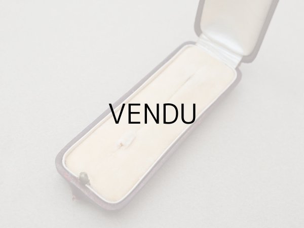 画像3: アンティーク 本革製 ジュエリーボックス ボルドー エパングル (3)