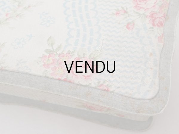 画像6: アンティーク グローブボックス 薔薇模様のカルトナージュボックス　 (6)