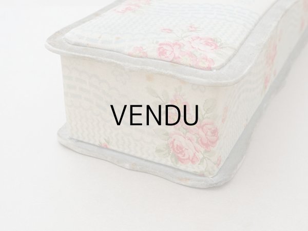 画像8: アンティーク グローブボックス 薔薇模様のカルトナージュボックス　 (8)