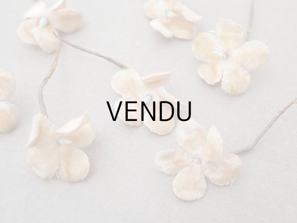 画像2: 【クリスマスセール2025対象外】アンティーク ベルベットの布花 9ピースのセット ピーチピンク (2)