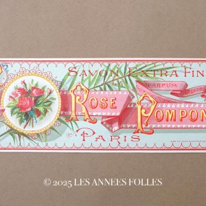 画像: 【クリスマスセール2025対象外】アンティーク ソープラベル 薔薇 SAVON EXTRA FIN A LA ROSE POMPON PARIS 