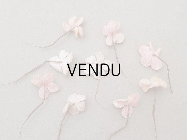 画像5: 【クリスマスセール2025対象外】アンティーク ベルベットの布花 9ピースのセット ピーチピンク (5)