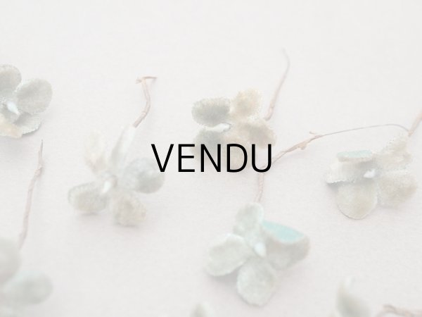 画像3: 【クリスマスセール2025対象外】アンティーク ベルベットの布花 9ピースのセット ブルーグリーン (3)