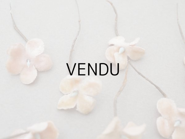 画像3: 【クリスマスセール2025対象外】アンティーク ベルベットの布花 9ピースのセット ピーチピンク (3)