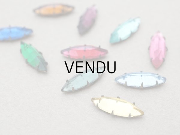 画像3: 19世紀末 アンティーク グラスストーン 11ピースのセット ラインストーン (3)