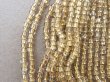 画像3: アンティーク ライン入り クリア＆シャンパンゴールド シードビーズ ガラスビーズ 62g (3)