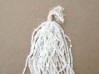 画像1: アンティーク ガラス製 サティネビーズ ホワイト 26g 1cm=8.5粒 (1)