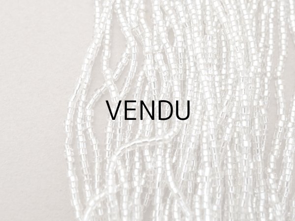 画像4: アンティーク クリア＆シルバー シードビーズ  ガラスビーズ 39g 1cm=9粒 (4)