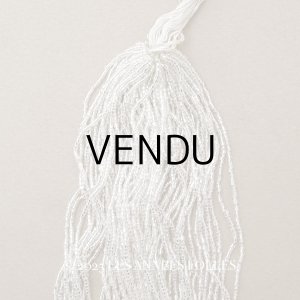 画像: アンティーク クリア＆シルバー シードビーズ  ガラスビーズ 34〜42g 1cm=8.5粒