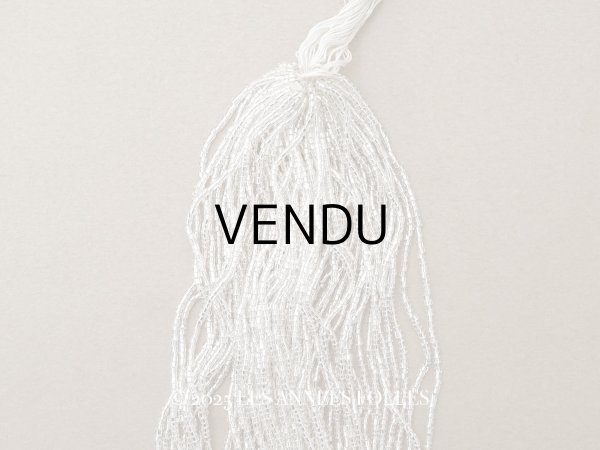 画像1: アンティーク クリア＆シルバー シードビーズ  ガラスビーズ 34〜42g 1cm=8.5粒 (1)