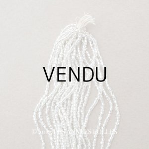 画像: アンティーク クリア＆シルバー シードビーズ  ガラスビーズ 1cm=8粒