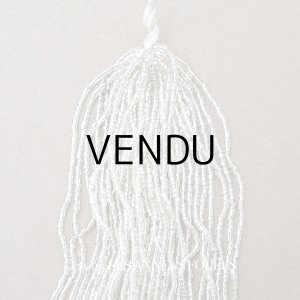 画像: アンティーク クリア＆シルバー シードビーズ  ガラスビーズ 39g 1cm=9粒