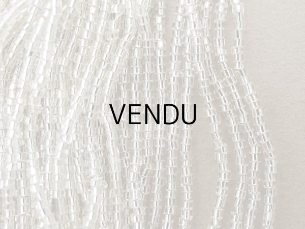 画像3: アンティーク クリア＆シルバー シードビーズ  ガラスビーズ 39g 1cm=9粒 (3)