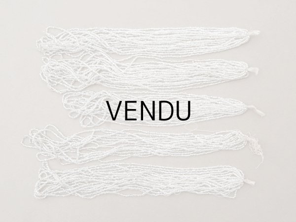 画像4: アンティーク クリア＆シルバー シードビーズ  ガラスビーズ 1cm=8粒 (4)