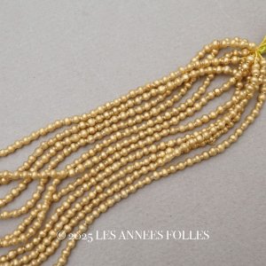 画像: アンティーク スフレビーズ 丸 3mm グレイッシュゴールド 吹きガラス製ビーズ 約1030ピース