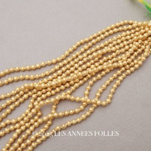 画像: アンティーク スフレビーズ 丸 3mm強 ゴールド 吹きガラス製ビーズ 約930ピース