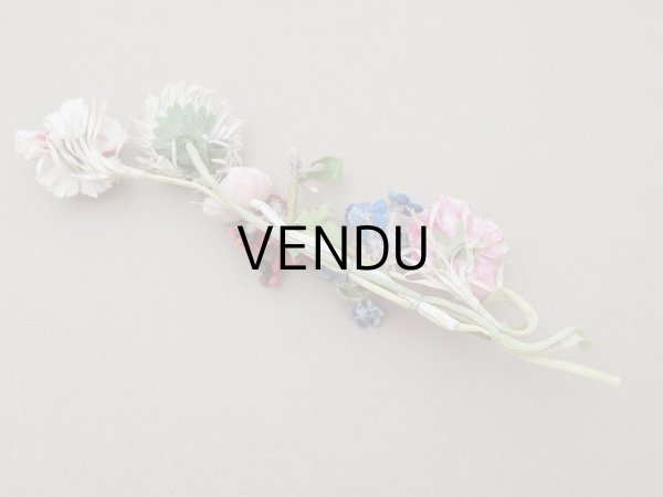 画像4: 【クリスマスセール2025対象外】アンティーク ベルベットの布花のブーケ　 (4)