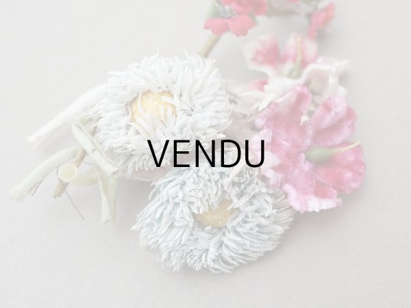 画像3: 【クリスマスセール2025対象外】アンティーク ベルベットの布花のブーケ　 (3)