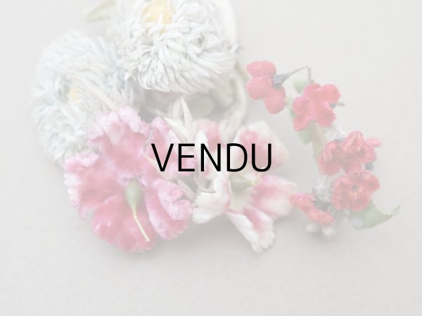 画像4: 【クリスマスセール2025対象外】アンティーク ベルベットの布花のブーケ　 (4)