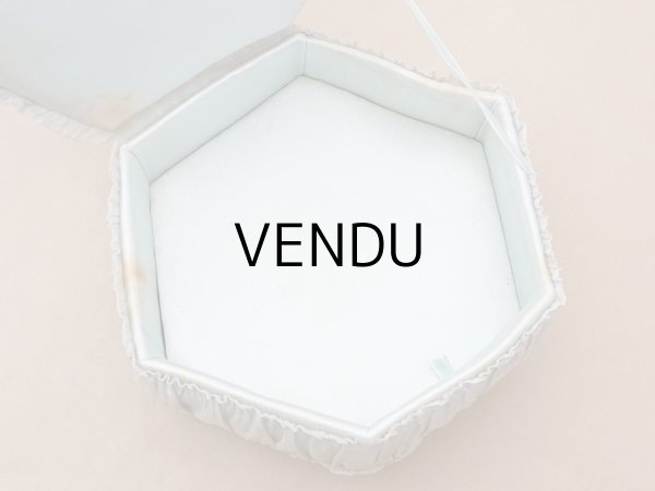 画像9: 【クリスマスセール2025対象外】19世紀末 アンティーク パニエ付きボックス パウダーブルーのオーガンジー＆シルクサテン (9)