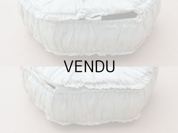 画像10: 【クリスマスセール2025対象外】19世紀末 アンティーク パニエ付きボックス パウダーブルーのオーガンジー＆シルクサテン (10)