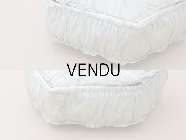 画像11: 【クリスマスセール2025対象外】19世紀末 アンティーク パニエ付きボックス パウダーブルーのオーガンジー＆シルクサテン (11)